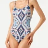 Costume intero da donna con stampa glitter azteca
