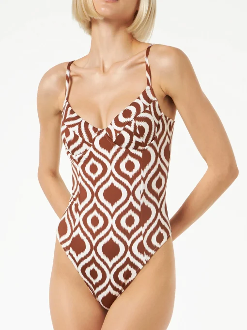 Costume intero da donna con ferretto e fantasia