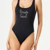 Costume intero da donna con ricamo strass Bride Girl