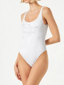 Costume intero da donna con ricamo di strass The Bride Maybe