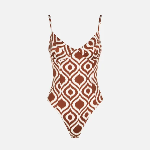 Costume intero da donna con ferretto e fantasia