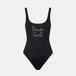 Costume intero da donna con ricamo strass Bride Girl