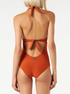 Costume intero in lurex arancione