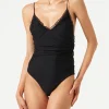 Costume intero nero con tulle