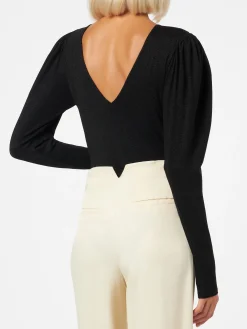 Costume intero/bodywear nero glitterato lavorato a maglia