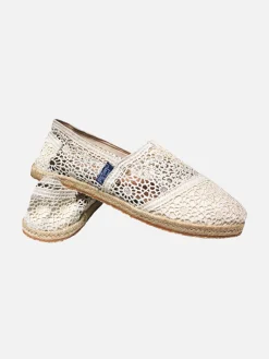 Espadrillas macramè bianco sporco