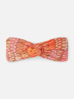 Fascia per capelli da donna con motivo Chevron arancione