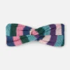 Fascia per capelli da donna blu chevron