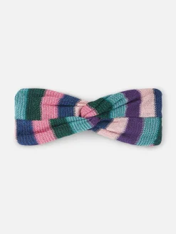 Fascia per capelli da donna blu chevron