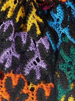 Fascia per capelli da donna in macramè multicolore