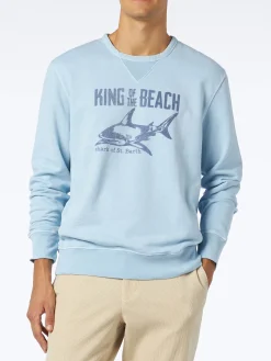 Felpa azzurra King of the beach