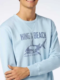 Felpa azzurra King of the beach