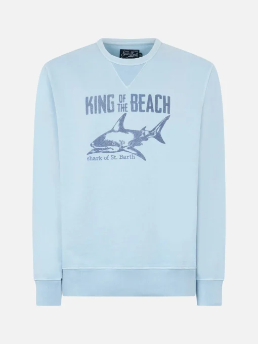 Felpa azzurra King of the beach