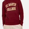 Felpa bordeaux stampa St. Barth College