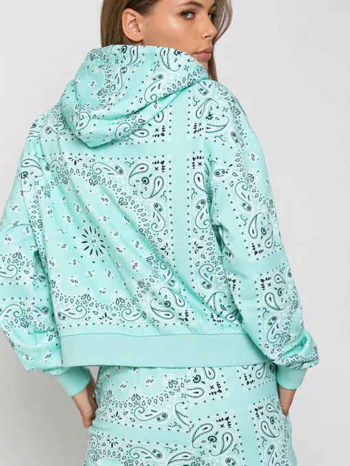 Felpa con cappuccio bandana in cotone con ricamo Saint Barth