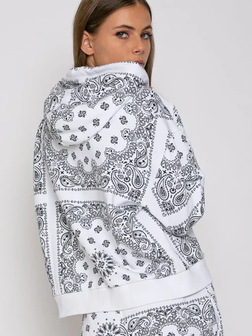Felpa con cappuccio bandana in cotone con ricamo Saint Barth