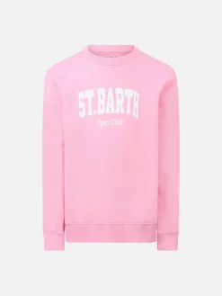Felpa da bambina Briony con patch Saint Barth in spugna multicolore