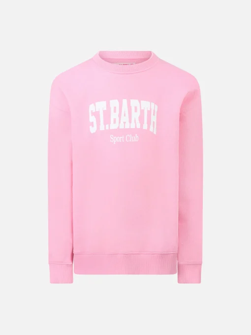 Felpa da bambina Briony con patch Saint Barth in spugna multicolore