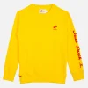 Felpa da bambino in cotone giallo con ricamo