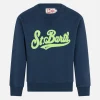 Felpa da bambino in cotone con patch in spugna St. Barth