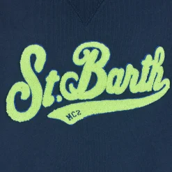 Felpa da bambino in cotone con patch in spugna St. Barth