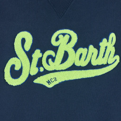 Felpa da bambino in cotone con patch in spugna St. Barth