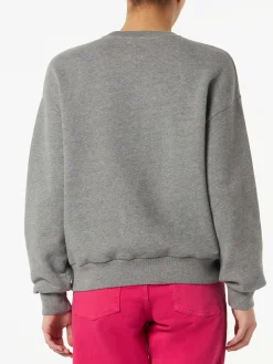 Felpa da donna in felpa con logo in spugna rosa