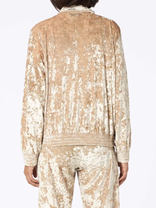 Felpa da donna Miriam beige in ciniglia