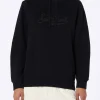 Felpa da donna nera Virginia con strass
