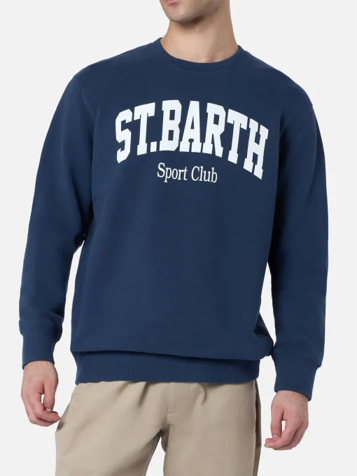 Felpa da uomo blu navy Soho St Barth sport