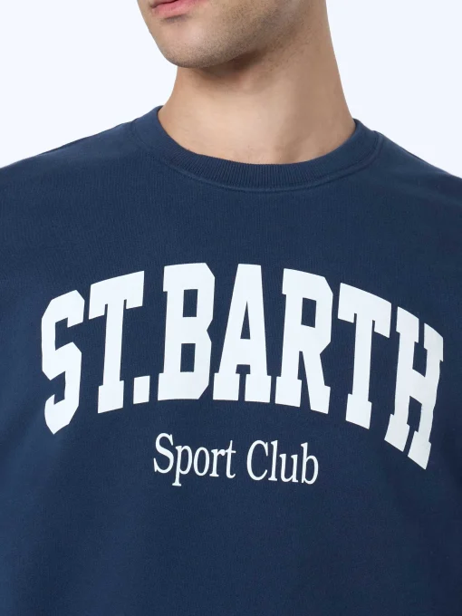Felpa da uomo blu navy Soho St Barth sport