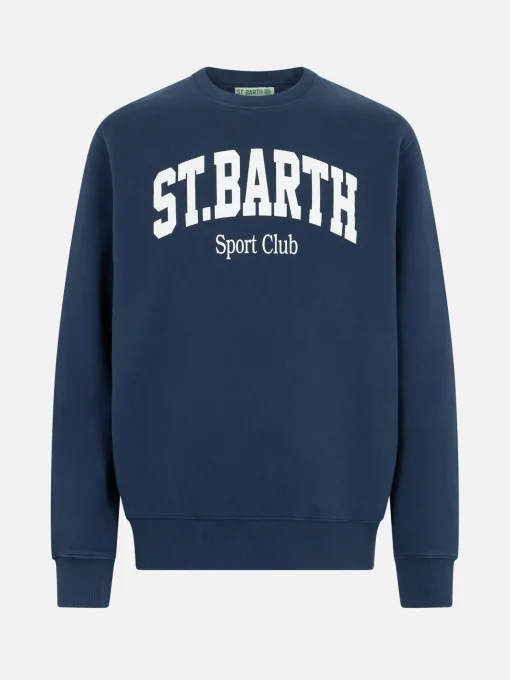 Felpa da uomo blu navy Soho St Barth sport