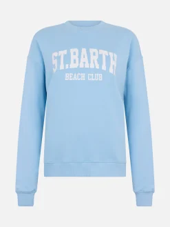 Felpa Stardust azzurra con stampa 
