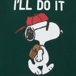 Felpa verde girocollo da bambino con stampa Snoopy | EDIZIONE SPECIALE SNOOPY PEANUTS™