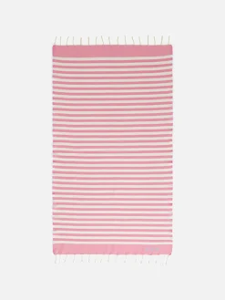 Fouta classico a nido d'ape con righe
