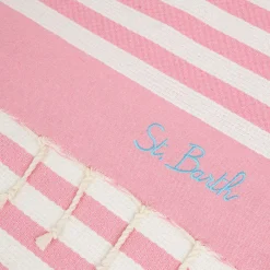 Fouta classico a nido d'ape con righe