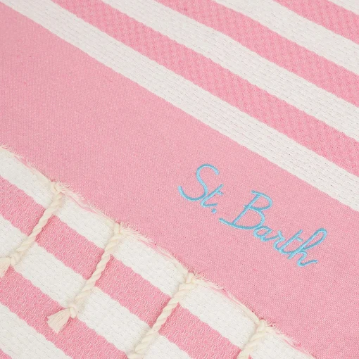 Fouta classico a nido d'ape con righe