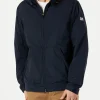 Giacca a vento di peso medio con zip blu navy