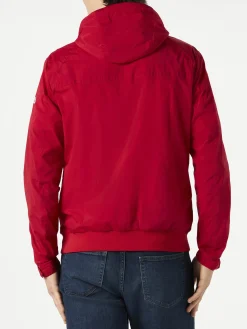Giacca a vento di peso medio con zip rossa