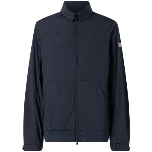 Giacca a vento di peso medio con zip blu navy