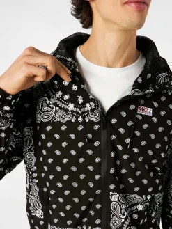 Giacca a vento leggera da uomo con cappuccio e stampa bandana