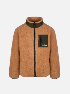 Giacca beige sherpa da bambino Keystone con stampa Snoopy | EDIZIONE SPECIALE SNOOPY PEANUTS