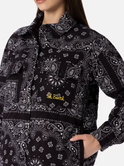 Giacca da donna con stampa bandana nera
