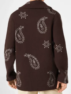 Giacca da uomo in maglia con stampa Paisley