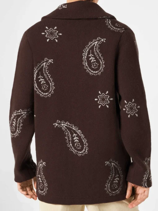 Giacca da uomo in maglia con stampa Paisley