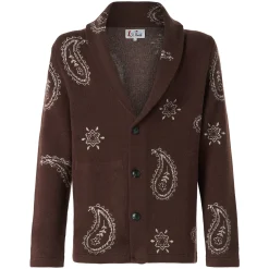 Giacca da uomo in maglia con stampa Paisley