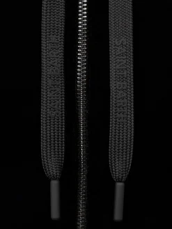 Giacca imbottita con cappuccio in velluto nero da donna