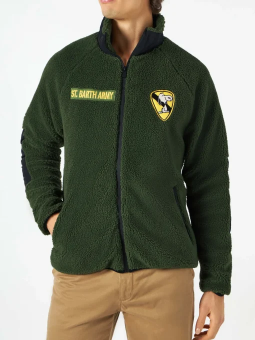 Giacca in sherpa con patch Snoopy | Edizione speciale Peanuts®