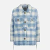 Giacca overshirt da bambina con frange