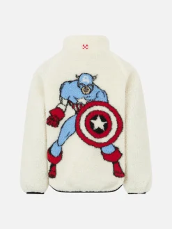 Giacca sherpa da bambino con stampa Capitan America | EDIZIONE SPECIALE MARVEL